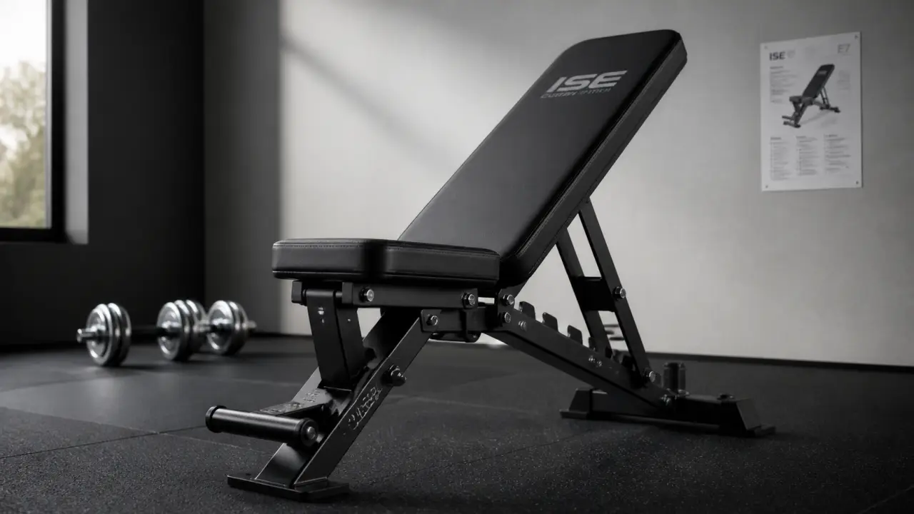 Banc de musculation ise pliable et réglable, dossier inclinable