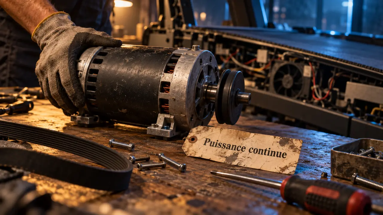 Moteur pour tapis de course, étiquette « Puissance continue »