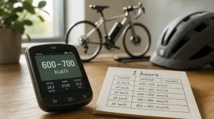 1h de vélo calorie : kcal/h selon poids et terrain
