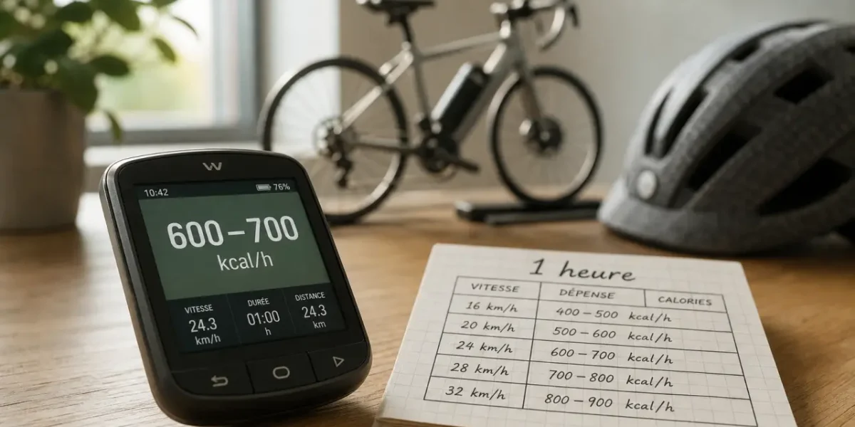 1h de vélo calorie : kcal/h selon poids et terrain