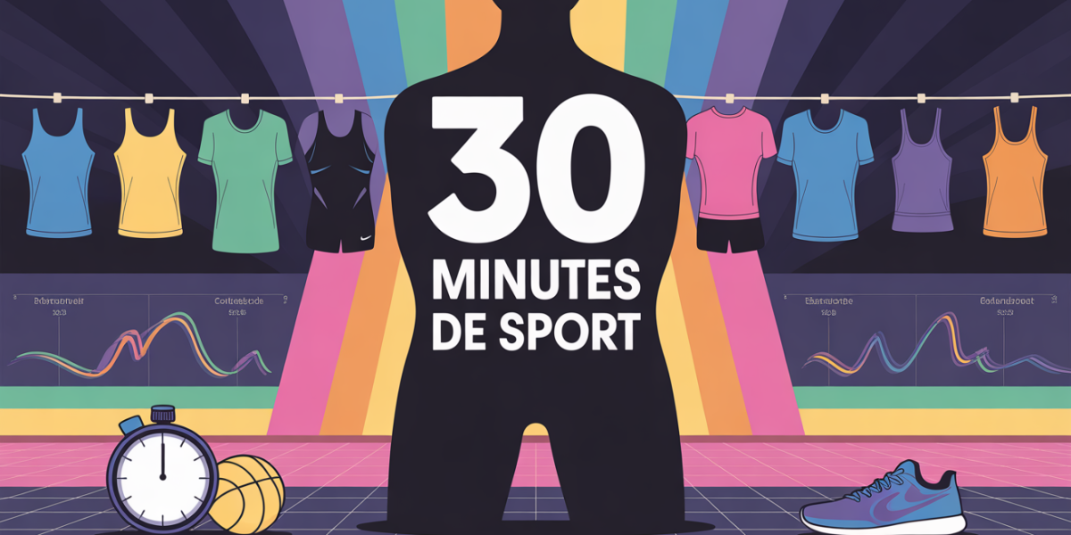 30 minutes de sport par jour avant/apres gros plan silhouette dynamique