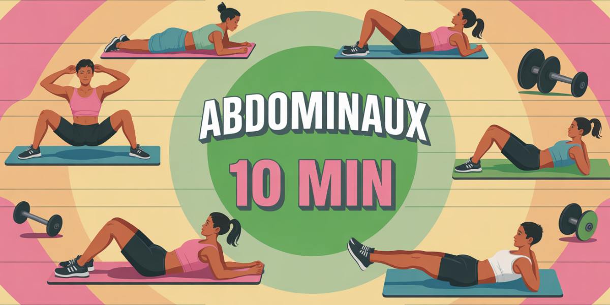 abdominaux 10 min tapis silhouettes exercices