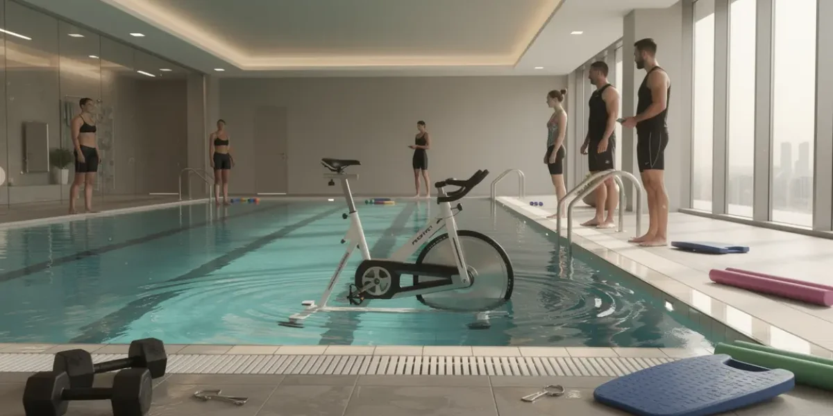 aquabike immerge test piscine interieure moderne
