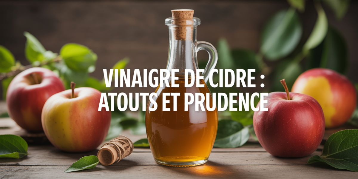 bouteille de vinaigre de cidre pommes atouts prudence