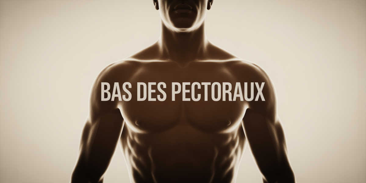 Vue stylisée bas des pectoraux