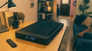 Bigzzia tapis de course compact plié, télécommande et écran LED en marche à domicile