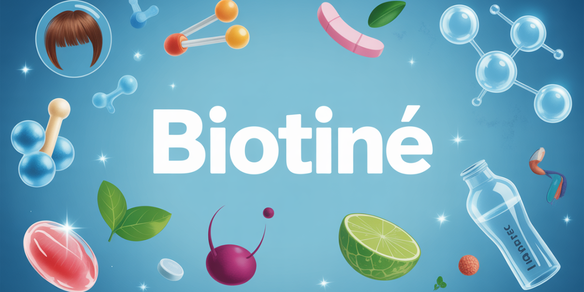 illustration biotine sante vitalite cheveux ongles sportifs
