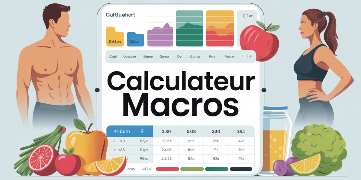 Vue stylisée calculateur de macros gratuit homme femme