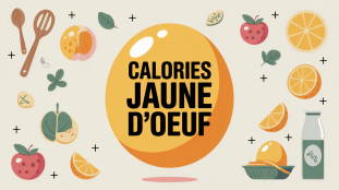 calorie jaune d oeuf ustensiles fruits design