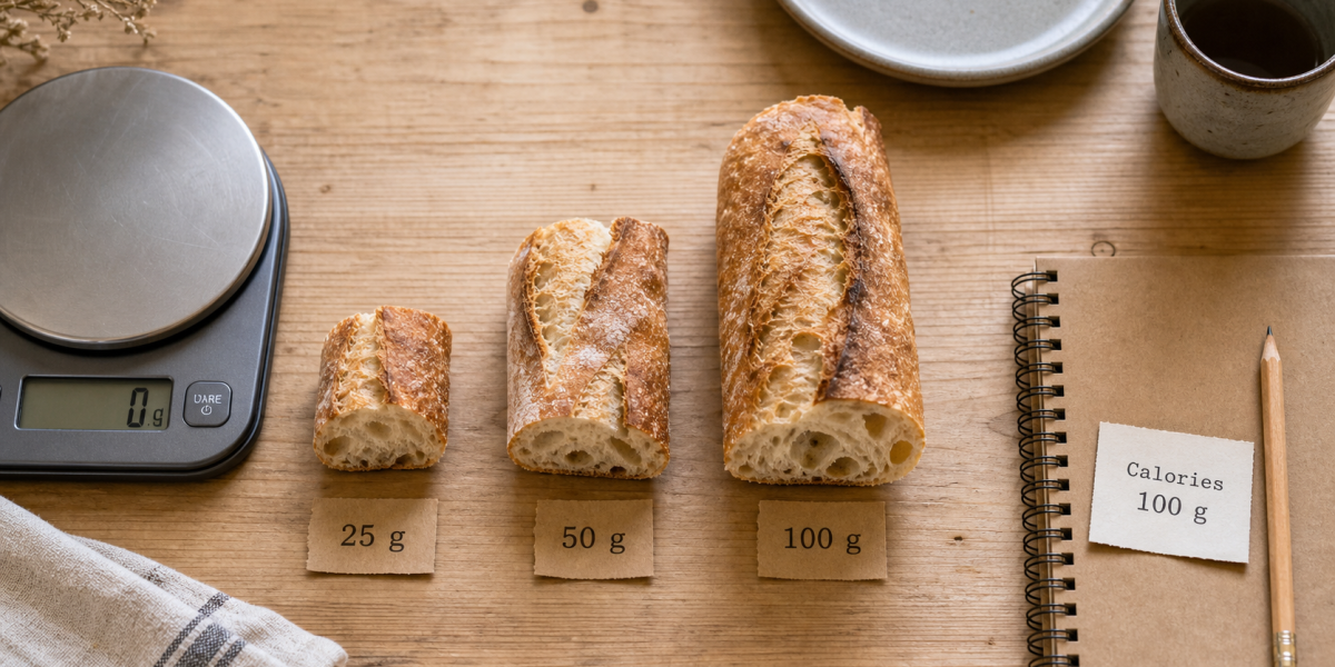 Calories baguette bread : kcal pour 100 g
