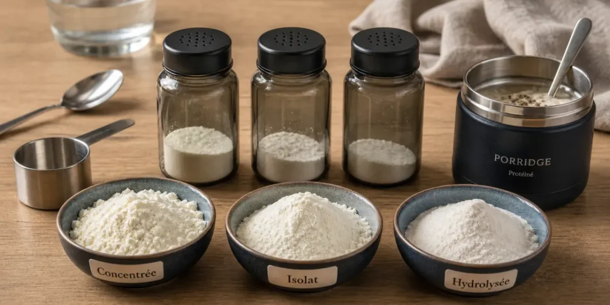 C’est quoi la whey : 4 types de whey (concentrée, isolat, hydrolysée)