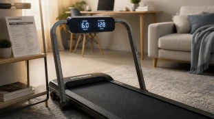 Citysports tapis de course 1400W, écran LED et 12 km/h