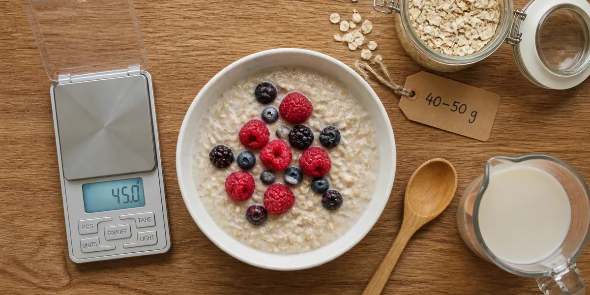 Combien de grammes de flocons d’avoine le matin : 40 g ou 60 g ? Porridge à l’avoine.