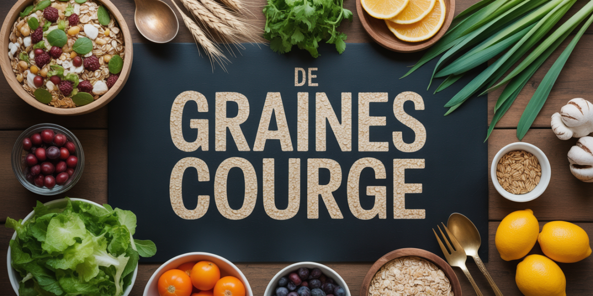 table avec graines de courges idee saine