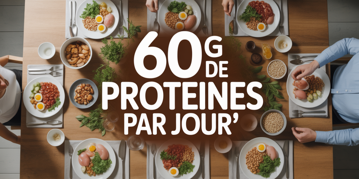 table avec repas equilibré pour comment manger 60 g de proteine par jour