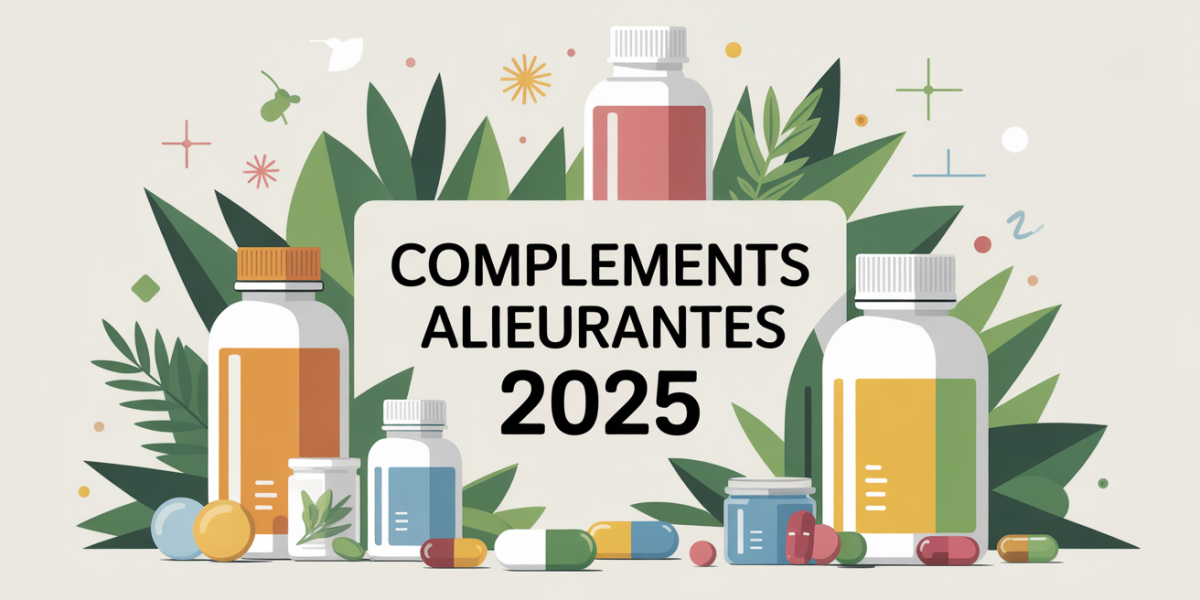 compléments alimentaires 2025 illustration flacons gélules