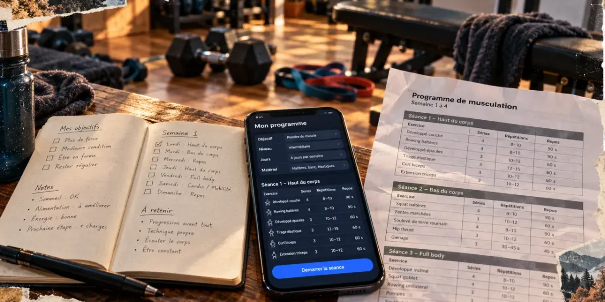 Créer son programme de musculation en ligne gratuit sur smartphone