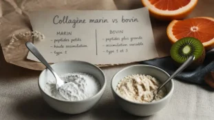 Difference collagene marin et bovin : bols de collagène marin et bovin