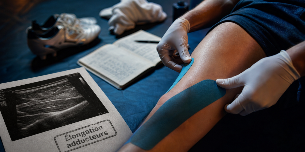Elongation adducteur : kinésio et échographie sur la cuisse