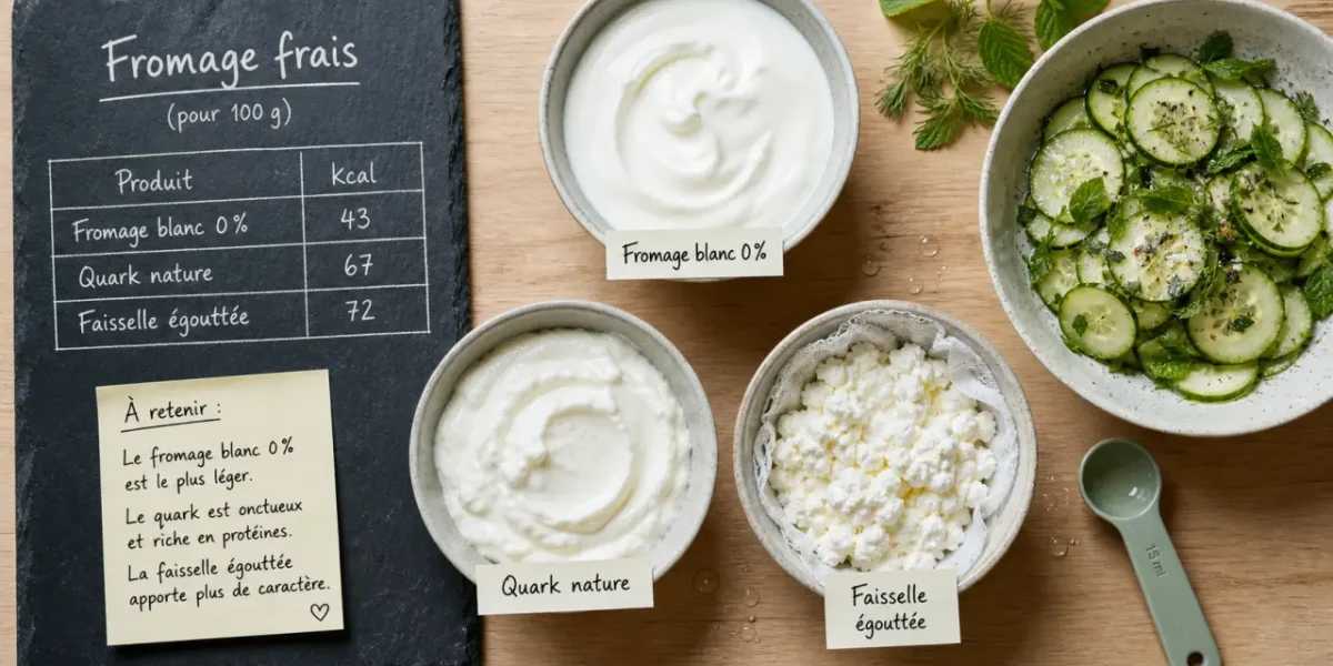 Fromage le moins calorique : fromage blanc 0% et portion contrôlée