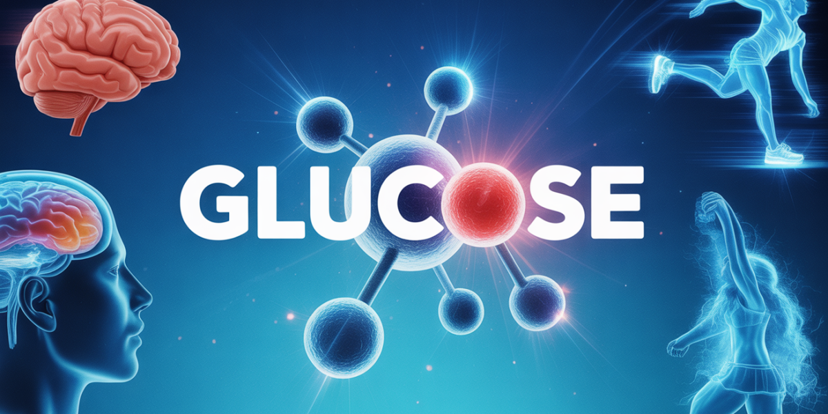 illustration molecule glucose energie cerveau sportif