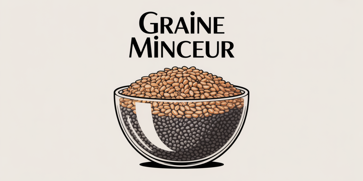 Bol de graines minceur chia lin tournesol sésame vu du dessus