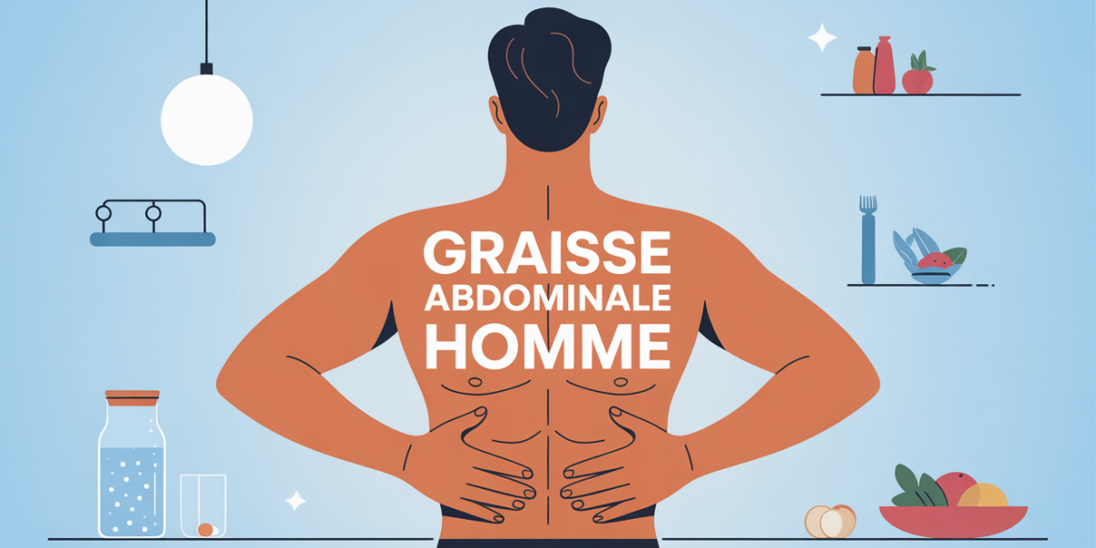 Visuel graisse abdominale homme santé motivation