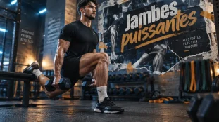 Fente bulgare pour jambes musculation en salle de sport