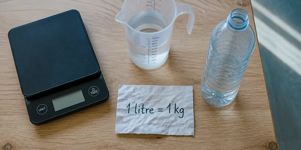 Litres d’eau : 1 litre eau pèse 1 kg ? (masse et volume)