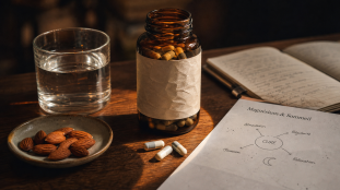 Magnésium et sommeil : capsules et eau, guide de cure
