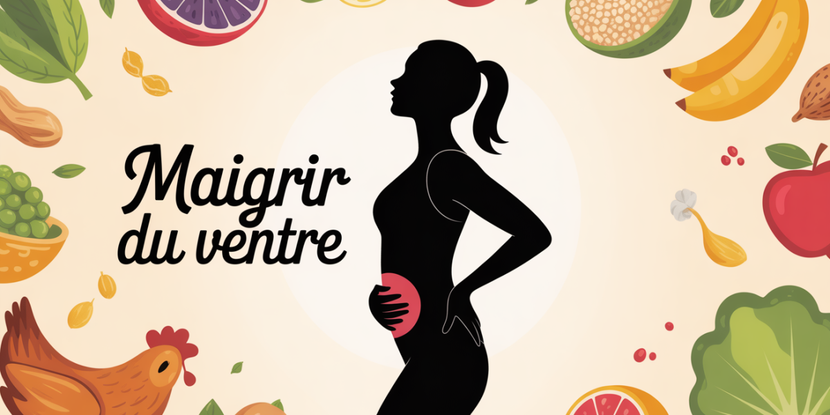 maigrir du ventre alimentation personne et aliments sains