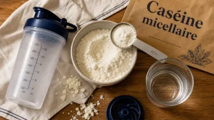 Meilleur caseine : caséine micellaire ou caséinate avant le coucher, 30 g par jour