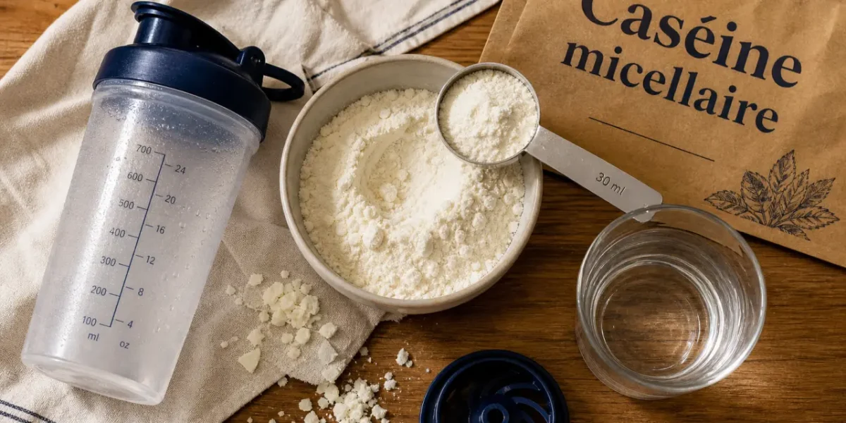 Meilleur caseine : caséine micellaire ou caséinate avant le coucher, 30 g par jour