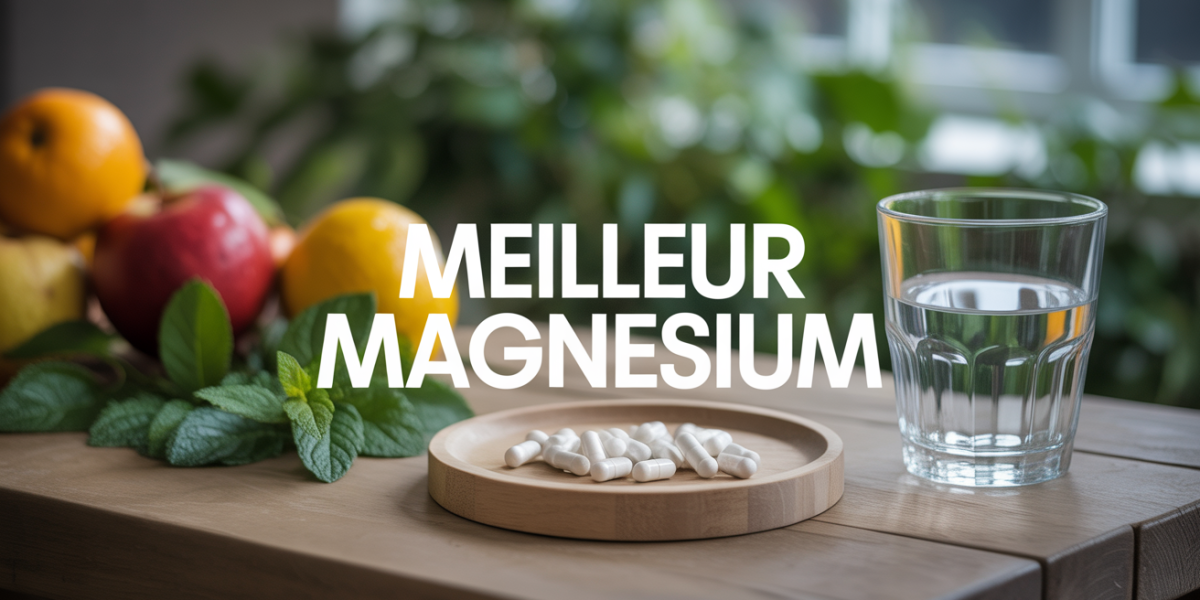table bois gellules fruits verre eau meilleur magnesium