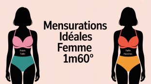 mensurations ideales femme 1m60 profil stylisé