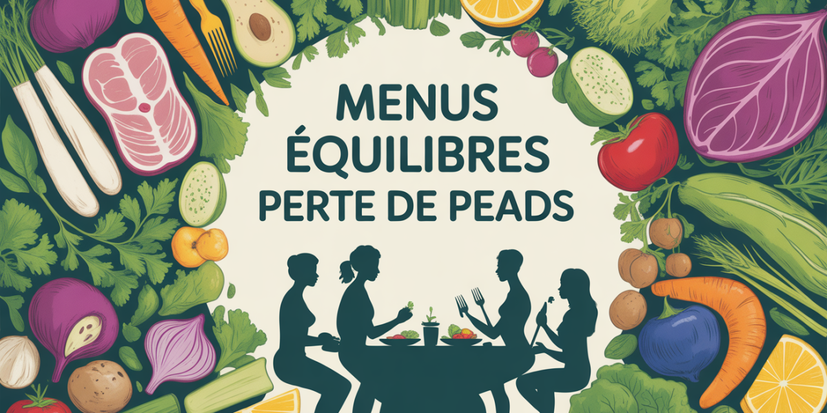 Assiette composee menus equilibres perte de poids