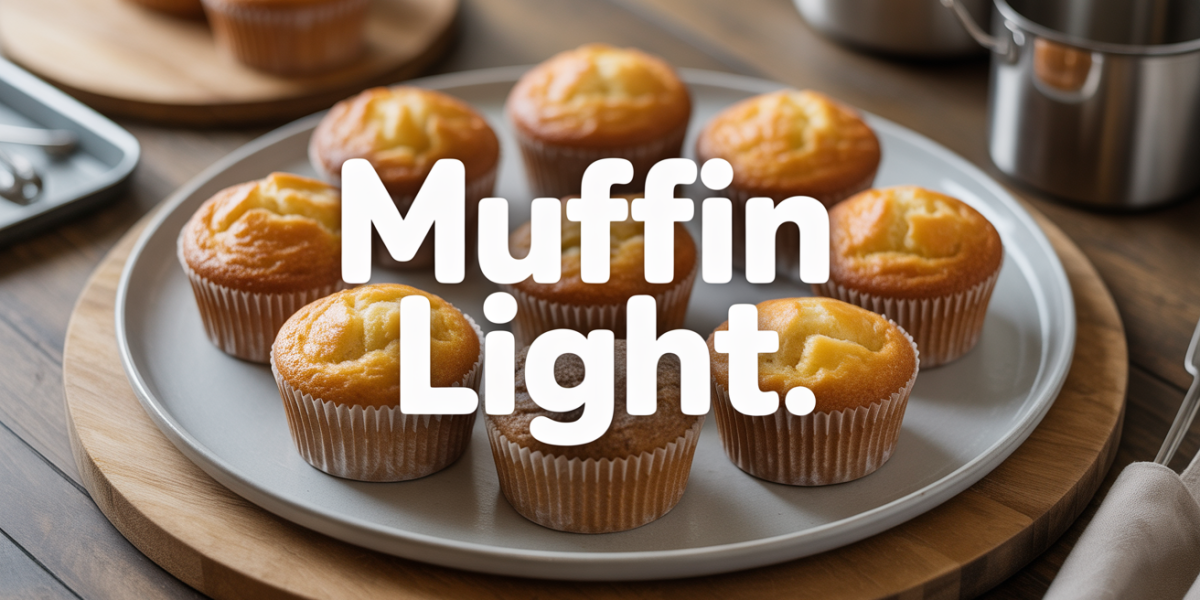 Muffin light moelleux sur assiette ambiance saine