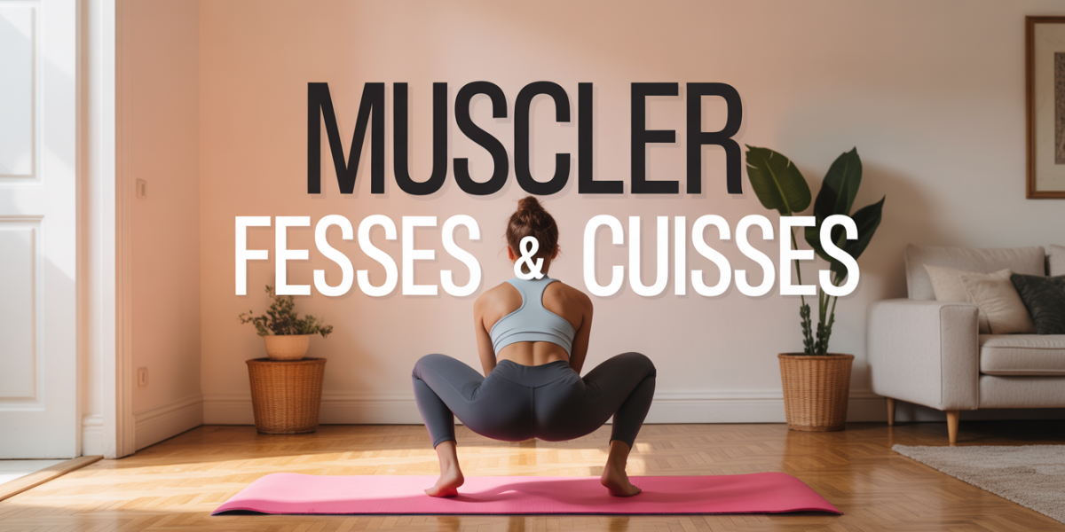 exercice muscler fesses et cuisses sur tapis à la maison
