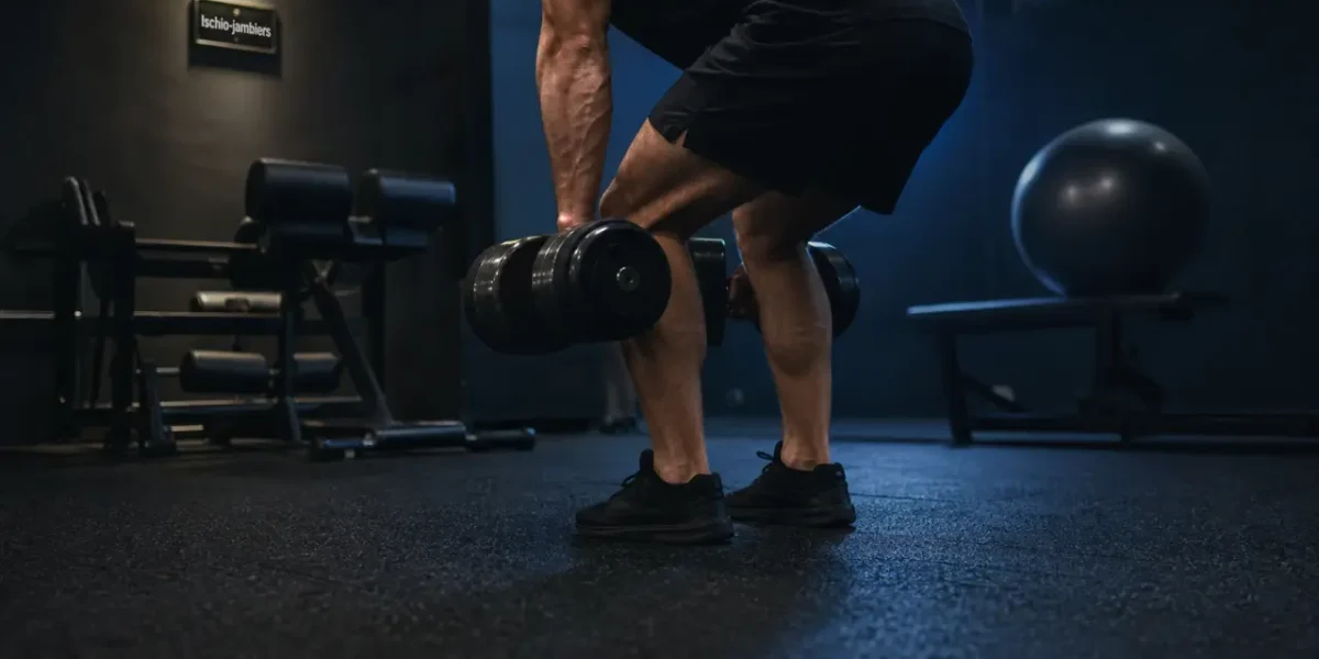 Muscler ischio jambiers : soulevé de terre roumain en salle