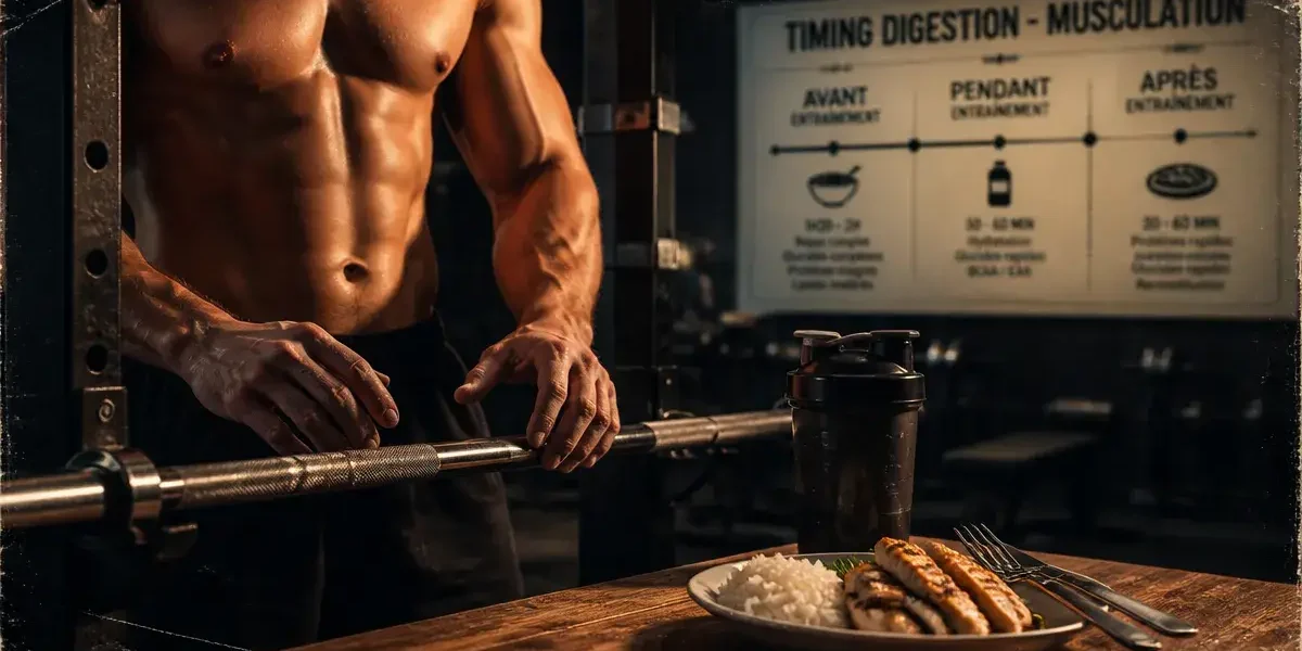 Muscu apres manger : athlète avant l’entraînement après repas