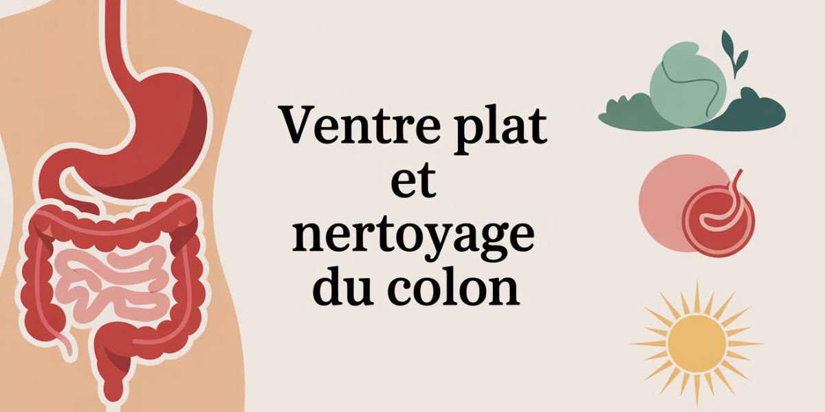 Illustration nettoyage du côlon et perte de poids abdomen