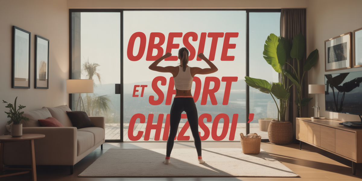 Personne obèse fait de l'exercice avec objets quotidiens dans salon