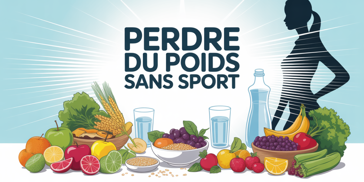 Table équilibrée avec aliments et eau pour perdre du poids sans sport