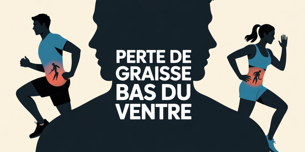silhouette profil action bas ventre perte de graisse