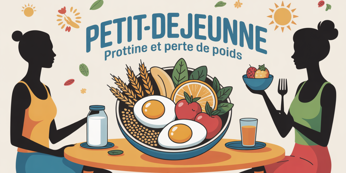 assiette petit dejeuner proteine oeufs yaourt avoine perte de poids