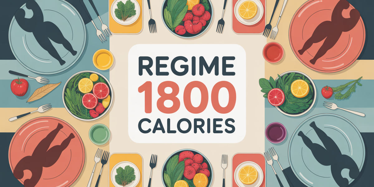 Plan coloré et moderne 1800 calories par jour