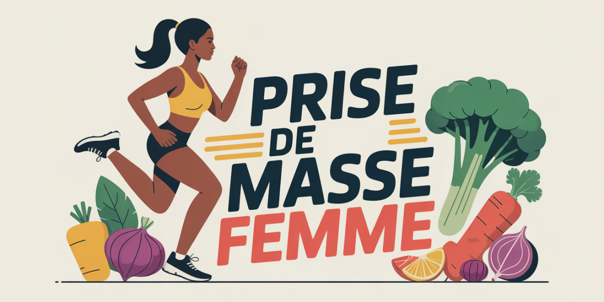 prise de masse femme illustration dynamisme haltères