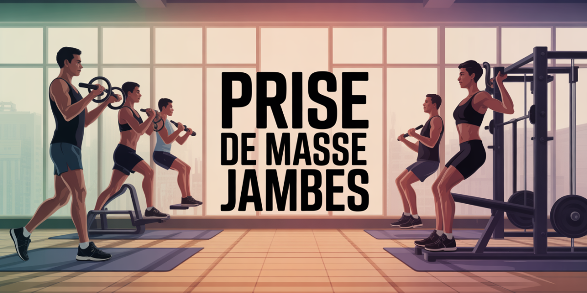 plan musculation prise de masse jambes illustration