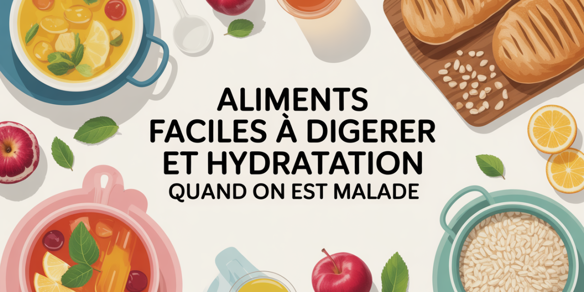 table aliments faciles pour que manger quand on est malade