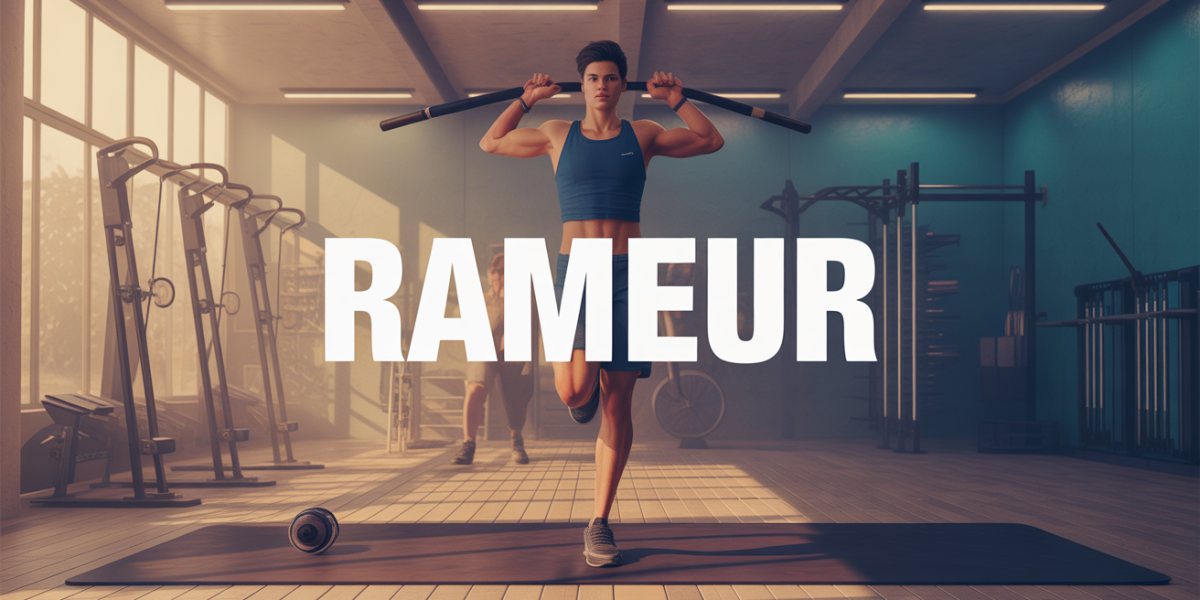 Illustration rameur gym technique moderne